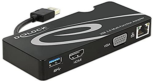 Delock USB 3.0 Multifunktionsadapter zu HDMI / VGA + Gigabit LAN + USB 3.0