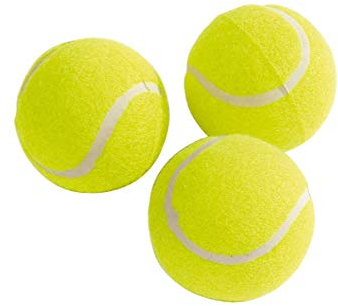 No Label 9760560 3er Set Tennisbälle + Tasche, gelb