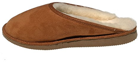 mules homme camel fourrées peau de mouton - tannage naturel - 44