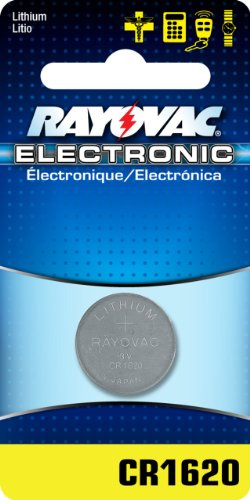 Rayovac KECR1620-1 Battery for Keyless Entry Remotes - Replaces CR1620