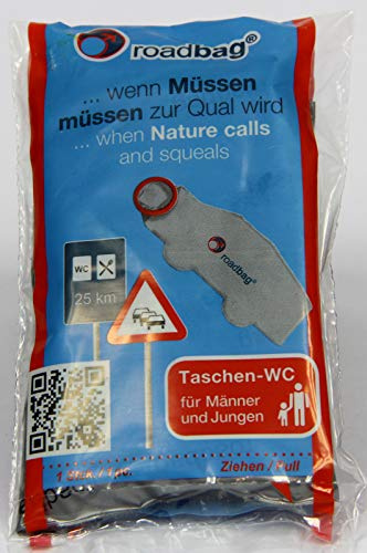Roadbag Männer Inkontinenzprotektor Urinal Unterwegs 1 Stück Medium Einweg Polyesterfrei Mehrfarbig Wasserabweisend