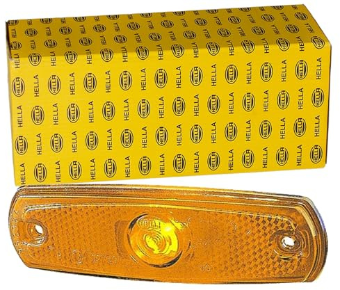 Hella Luz de delimitación lateral - Halógena - 24V - Conexión roscada/Montaje - CCC/SAE/ADR/GGVS - Color de tulipa: amarillo - izquierda/derecha - 2PS 962 964-012