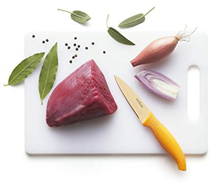 Excelsa Slice Tagliere in Plastica Bianco, Dimensioni: 25 x 34 cm