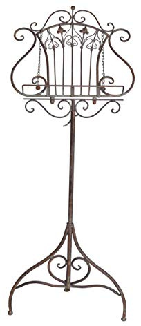 Notställ antik metall vintage hem musikbord höjdjusterbar lantlig stil nothållare shabby chic musikstativ 155 cm
