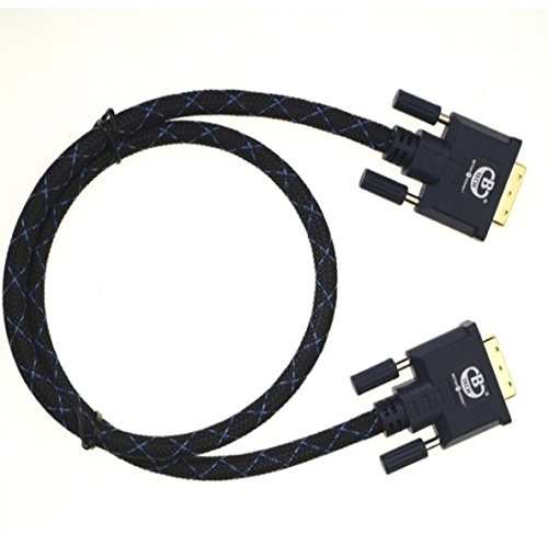 Cable de DVI-DVI de 0,8 MTS de Longitud. Conectores metálicos. Cable con Funda de Malla.