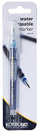 Korbond Water Erasable Marker, Blue Ink, Silver