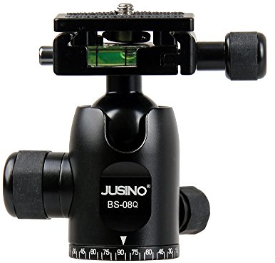 JUSINO BS-08Q Aluminium Ball Head Tripod Head Black