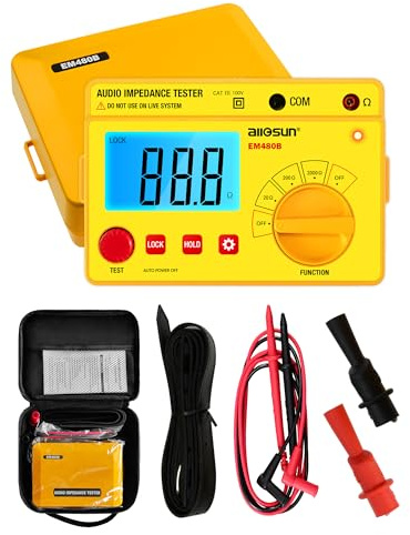 ALLOSUN - EM480B Audio Impedance Tester Digital LCD Insulation Resistance Megohmmeter Meter Tester with Bag