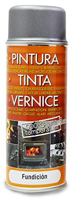 Pyro Feu 24951-6 Spray Pintura térmica Fundición 900°C-Aerosol, Gris, 400 ml (Paquete de 1), 400, El embalaje puede variar