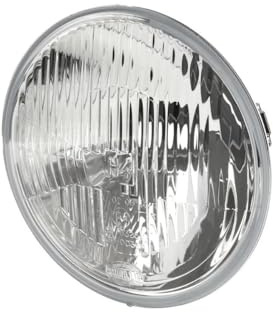 HELLA Halógena Óptica de faro, faro principal - 12V - redondo - Número de referencia: 12.5 - transparente - Conector: Conector redondo - izquierda/derecha - Cant.: 1 - 1L6 002 395-021