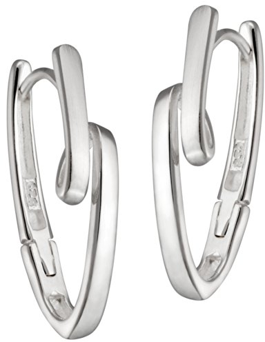 Vinani Damen Ohrringe 925 Silber - Klapp-Creolen Schlaufe U-Form Ohrring Set für Frauen aus 925 Sterling Silber CKN