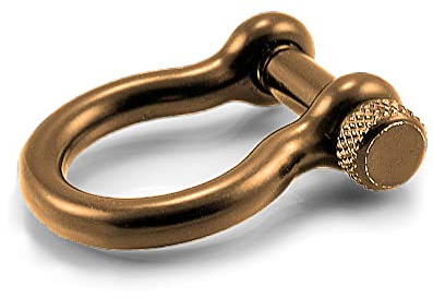 Ganzoo skruvschackel i rostfritt stål, 10-pack omegaform med skruvlås, guld, storlek M, mått 30 x 25 x 10 mm, öppning 18 x 11-14 mm, 4 mm, 12 g, till paracord, rem, band, halsremmar och bältesbyggen