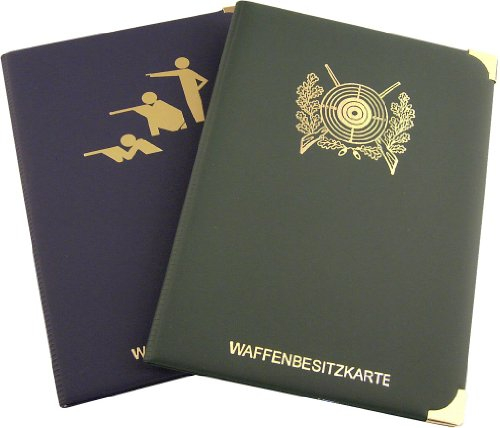 WbK - Etui, Motiv Schützenscheibe, Kunstleder, schwarz