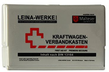 LEINA-WERKE REF 10100 Leina Kfz-Verbandkasten Star Silver Edition Inhalt DIN 13164