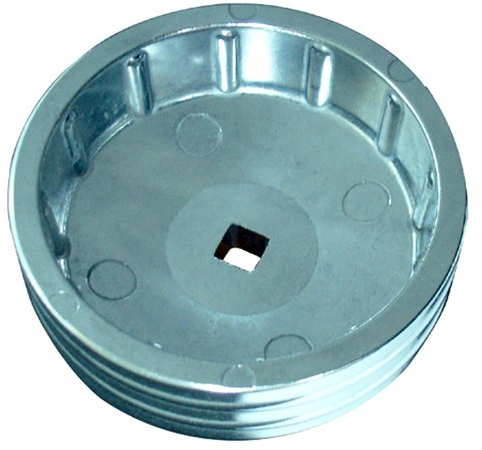 Ölfilterkappe Ölfilter Schlüssel Öldienstschlüssel aus Aluminium Druckguss 76 mm 12-kant (Nuten) - Geeignet für viele Fahrzeugtypen
