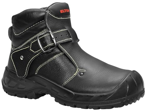 ELTEN Sicherheitsschuhe CARL S3 HI, Damen und Herren, Leder, Stahlkappe, leicht, robust, Schwarz, Größe: 39