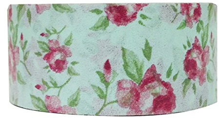 Wrapables Floral & Nature Washi Masking Tape, Country Rose