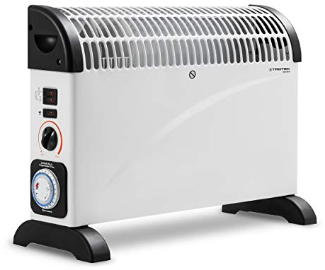 TROTEC Convector TCH 22 E, 2.000 W, 3 Niveles de Calefacción, Termostato Regulable, Función Anti-Congelamiento, Portátil, Silencioso, Hogar