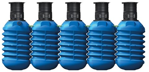 4rain MODULARIS Erdtank-Paket 12500 Liter Haus-Premium - Regenwassernutzung Komplettpaket mit Zubehör, Platzsparender Erdtank für Garten- und Hausbewässerung