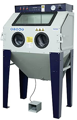 SOGI S-100 Sabbiatrice cabina di sabbiatura pallinatrice professionale con aspiratore