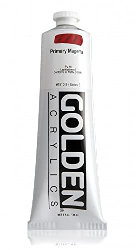 Golden 0001510-3 5oz. - 148ml - Heavy Body Acrylic Color Paint Tube - Primary Magenta