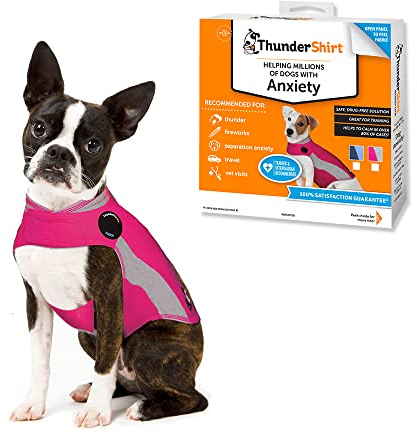 Thundershirt Beruhigungsweste, Hundemantel für ängstliche Hunde, Größe XS, Polo pink, 99021