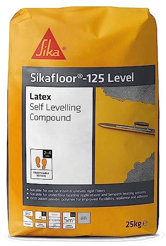 Sika Sikafloor 125 Level Latex Self Levelling Compound, Grey, 25 kg