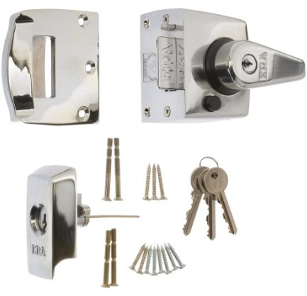 ERA 40mm Maximum Security BS Nightlatch - Chrome Effect Body