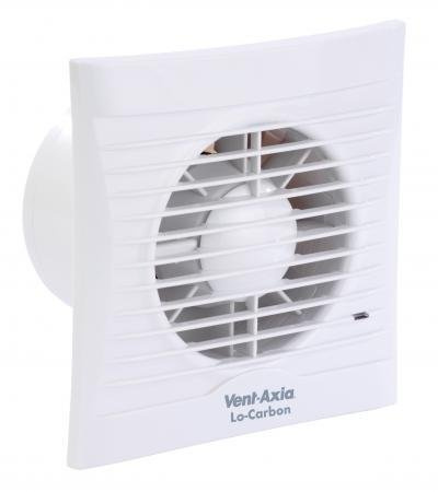 Vent Axia 441626 100HT Lo-Carbon Silhouette Extractor Fan with Humidistat & Timer 4 Inch / 100mm