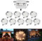 CHNXU Treppen Bodeneinbaustrahler 10er Set, IP67 Wasserdicht Terrassen Einbaustrahler Ø60mm Aussen LED Bodeneinbauleuchten, DC 12V 1.5W Terassen Küche Garten LED Einbaustrahler, Warmes Weiß