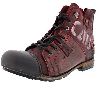 Yellow Cab Herren Industrial M Biker Boots, Rot (Brick), 45 EU
