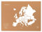Miss Wood Woody Map L Karte von Europa aus Kork, weiß (Schriftzug in englischer Sprache), Weiß, L (45x60cm)