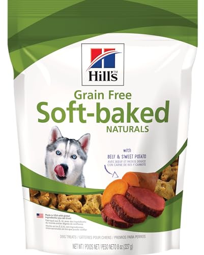 Hill's Grain Free Soft-Baked Naturals Dog Treats, Beef & Sweet Potato, 8 oz. Bag
