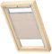 VELUX Original Dachfenster Plissee für S08, Hellbeige, mit Grauer Führungsschiene