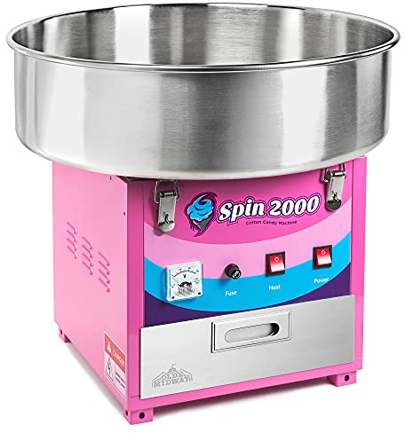 Olde Midway Cotton Candy Machine and SPIN 2000 Electric Candy Floss Maker - SPIN 2000, Commercial-Grade