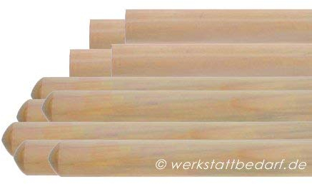 25x Besenstiele aus Kiefernholz 140cm Ø24mm, ohne Konus