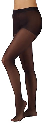 L'eggs Casual Women's Seasonless Tights for Year Round Wear, Same to Waist, Sheer Toe, Black, Size Large (Pack of 1)