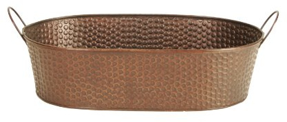 Wald Imports Copper Hammered Metal 14 Beverage Bucket/Pail/Tub