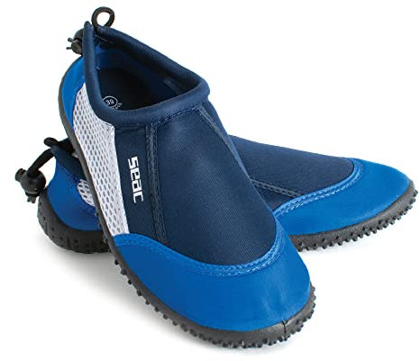 SEAC Reef, Badeschuhe für Erwachsene und Kinder, schnelltrocknend für das Schwimmbad und den Strand, blau, 34