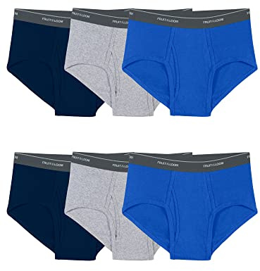 Fruit of the Loom Men's 6-pack Assorted Fashion Brief Underwear, Solids, M UK