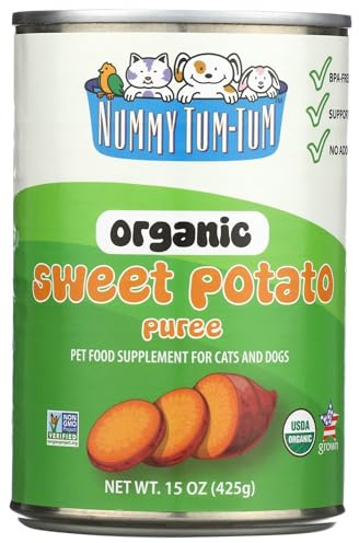 Nummy Tum Tum Organic Sweet Potato Puree For Pets, 15 Oz (Pack of 12)