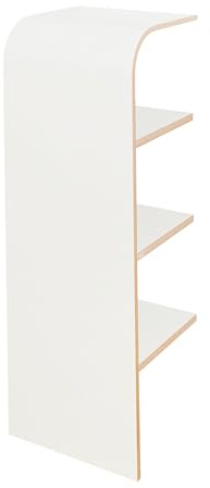 Tojo-schuh | mit 3 Fächern | Offenes Designer Regal | Weiß | Schuhkommode für 3 Paar Schuhe | Wandregal | Ablageregal für Schlüssel | Schuhregal