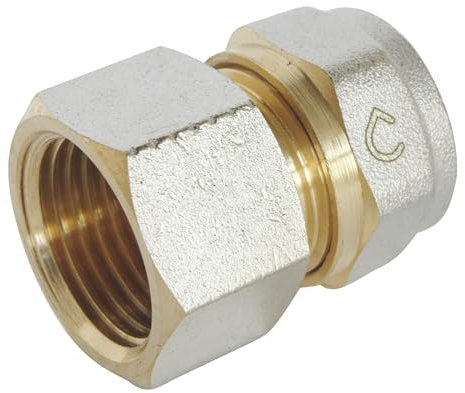 SOMATHERM FOR YOU, Raccord droit à visser pour tube multicouche Ø16 Femelle 15/21 - Installation facile sans outil spécifique, étanchéité optimale, démontable, pression max 10 bars