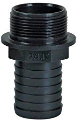 Ribimex PRRAC2X51 Raccord rainuré, Plastique, M, 2/50, Noir, 10 x 7 x 7 cm