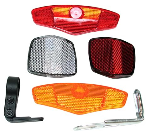Sunlite 4 Piece Bicycle Reflector Set with Brackets
