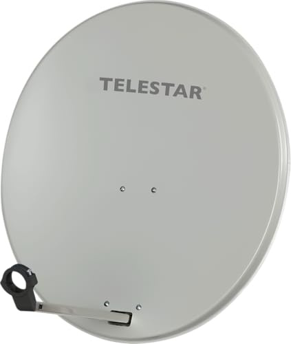 TELESTAR DIGIRAPID 80 S – Parabola satellitare (80 cm, acciaio, supporto LNB da 40 mm) – Grigio chiaro