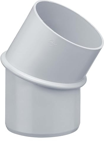 INEFA Codo de 30 grados para tubo de bajada de agua de lluvia, PVC 100mm Gris Pieza de unión Accesorios para canalones, fácil instalación,made in Germany