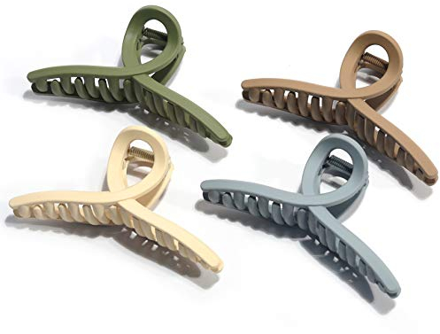 Big Hair Claw Clips No Slip Big Matte Jaw Butterfly Hair Claw Clamp Großer starker Halt Haarspange Haarschmuck für Frauen 4-tlg