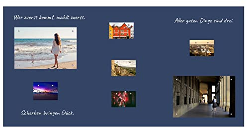 Blaue Tafelfolie MagnetTafel | Magnetische Tafel-Folie | für Kreidestifte | beschreibbar, abwischbar, magnetisch, selbstklebend | Magnetfolie | inkl. Kreidestift + 10 Magnete (150x75cm)