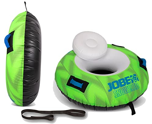 Jobe Snowtube Ø 117cm - Snowsled Aufblasbare Schlitten mit Griff Profi Snow Tube Rodelreifen Schneereifen
